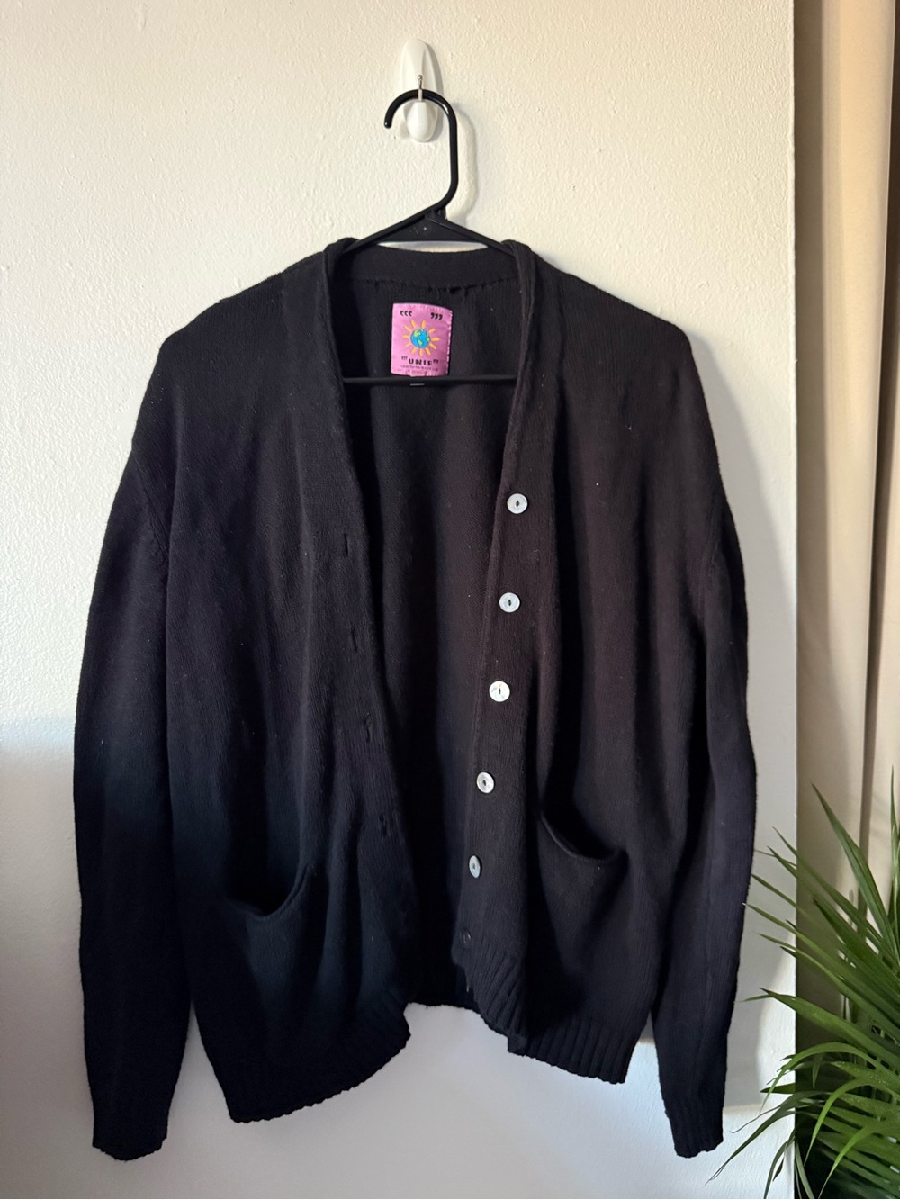 UNIF Black Cardigan Sweater